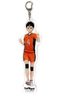 Nishinoya Yu Haikyu !! x animate cafe 1/10 Trading Acrylic Keychain Animate Cafe Limited Key Ring  [USED]