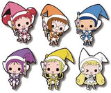 All 6 Types Set Ojamajo Doremi Dokka-n! TINY Rubber Strap Key Ring [USED]