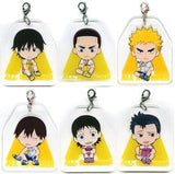 All 6 Types Byun Byun All Rounder Plate Charm Kyun Chara Illustrations Ichiban Kuji Yowamushi Pedal Grande Road -Second Order- K Award Key Ring [USED]