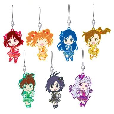 Haruka Amami, etc. THE iDOLM@STER Nendoroid Plus Rubber Charm 765PRO ALLSTARS Stage A All 7 Types Set Key Ring [USED]