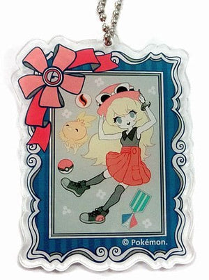 B. Protagonist Girl/Picture Frame Pokemon X and Y Trainers Collection XY Heroine Acrylic Keychain Collection Pokemon Center Limited Key Ring  [USED]