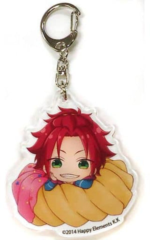 Kisaragi Mao Ensemble Stars! x animatecafe Trading Acrylic Keychain Animate Cafe Limited Key Ring  [USED]