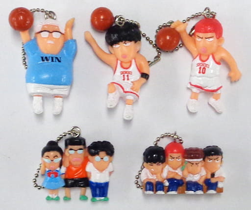 Rukawa Kaede, etc. Slam Dunk Slam Swing 7 All 5 Types Set Key Ring [USED]