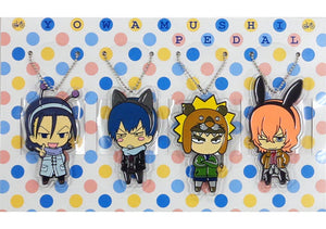 Todo & Arakita & Fukutomi & Shinaki Acrylic Keychain Set 4 Set Yowamushi Pedal Re:ROAD Theater Goods Key Ring [USED]