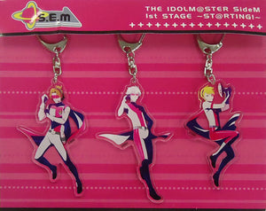 S.E.M Acyrlic Keychain 3 Set The Idolmaster SideM 1st stage ST@RTING! Key Ring [USED]