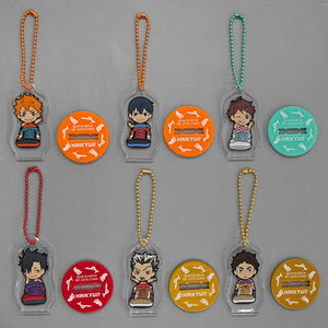 Shoyo Hinata, etc. Haikyu!! TORUPAKA! Touji Danketsu! Special Stand Key Chain Set Double Chance Campaign Set of 6 Key Ring [USED]