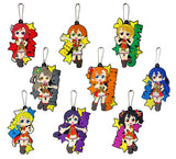 All 9 Types Set Big Rubber Keychain Mascot feat.Yagumo Gengou Love Live! Key Ring [USED]