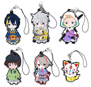 All 6 Types Set Touken Ranbu -ONLINE- Potedan! Rubber Mascot Premium Bandai Limited Key Ring [USED]