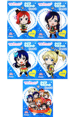 All 5 Types Set Clear Mascot Part2 Love Live! The School Idol Movie Key Ring [USED]