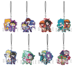 Yugi Muto Katsuya Jonouchi, etc. Yu-Gi-Oh Series Pair Clear Rubber Strap All 8 Types Set Key Ring [USED]