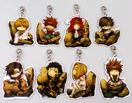 Sha Gojyo, etc. Saiyuki Reload Blast & Saiyuki Gaiden Zero-Sum May & June 2015 13th Anniversary Commemorative Magazine Sales Items All 8 Types Set Key Ring [USED]