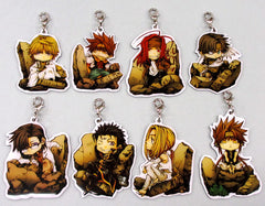 Sha Gojyo, etc. Saiyuki Reload Blast & Saiyuki Gaiden Zero-Sum May & June 2015 13th Anniversary Commemorative Magazine Sales Items All 8 Types Set Key Ring [USED]