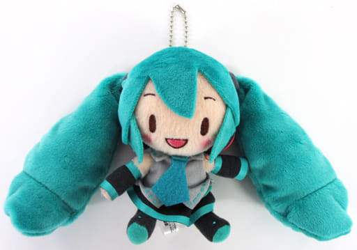 Hatsune Miku VOCALOID Fuwafuwa Key Chain Mascot Miku & Kaito & Meiko Key Ring [USED]