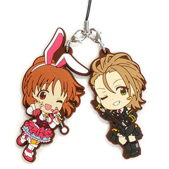 Nana Abe Natsuki Kimura THE iDOLM@STER Cinderella Girls Ichiban Kuji Premium PART2 Rubber Strap 346 Production Ver. Kyun Chara Illustrations Prize G Key Ring [USED]