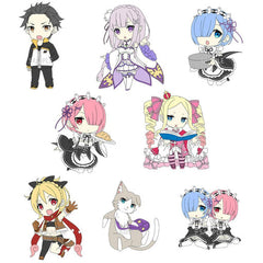 Rem, etc. Re:ZERO -Starting Life in Another World- Trading Rubber Strap All 8 Types Set Key Ring [USED]