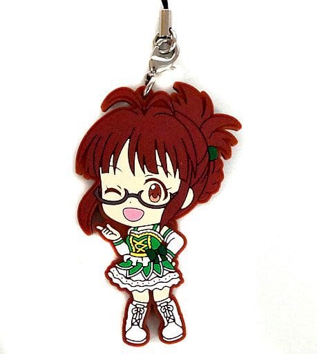 Akizuki Ritsuko THE iDOLM@STER Ichiban Kuji 10th Live 765Pro Ver. Rubber Strap 10th Live 765Pro Ver. Kyun Chara Illustrations Prize O Key Ring [USED]
