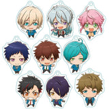 All 9 Types Set Ensemble Stars! Look Up Mascot C Key Ring [USED]