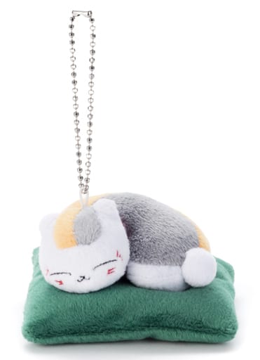 Japanese Cushion Natsume's Book of Friends Nyanko-Sensei Plush Toy with Ball Chain Key Ring [USED]