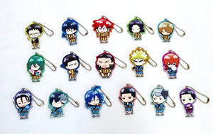 All 16 Types Set Yowamushi Pedal x Oedo Onsen Monogatari Soukita High School VS Hakone Gakuen Continuation/Out-of-field battle -Re: TAKE A BATH- Acrylic Charm Collection with Lame Key Ring [USED]