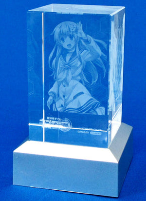 Nepgear Crystal Paper Weight 3D Crystal Figure Hyperdimension Neptunia Nepgear 1/8 Finished Product with Crystal Paper Weight AmiAmi Limited Bonus Single Item Other-Goods [USED]