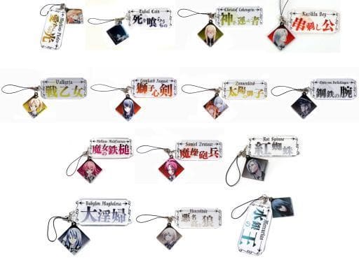 Reinhard Heydrich, etc. Dies irae Black Round Table Holy Spear Thirteen Knights Acrylic Strap All 14 Types Set Key Ring [USED]