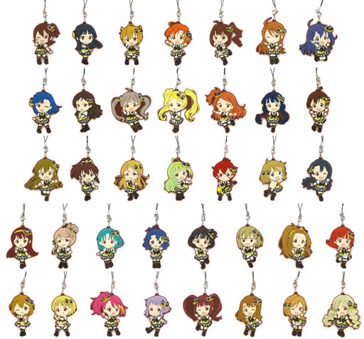 Kasuga Mirai, etc. THE iDOLM@STER Million Live! Ichiban Kuji Believe My Dre@M!! Memory Rubber Charm Kyun Chara Illustrations Prize G All 37 Types Set Key Ring [USED]