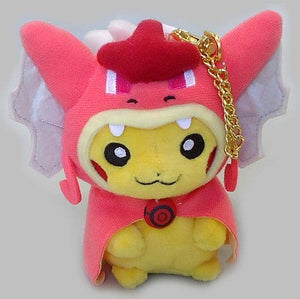 Gyarados Pretend Pikachu Red Gyarados Ver Mascot Pokemon Pokemon Center Hiroshima Limited Key Ring  [USED]