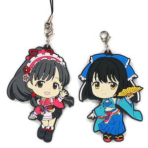 Kobayakawa Sae Kako Takafuji THE iDOLM@STER Cinderella Girls Ichiban Kuji Premium Part4 Rubber Strap 346 Production Ver. Kyun Chara Illustrations Prize I Key Ring [USED]