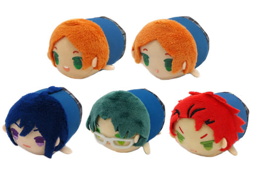 Hinata Aoi, etc. Ensemble Stars! Mugyutto Mascot Akatsuki & 2Wink All 5 Types Set Key Ring [USED]