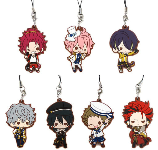 Rei Sakuma, etc. Ensemble Stars! Kotobukiya X Movic Rubber Strap Collection Vol.4 All 7 Types Set Key Ring [USED]