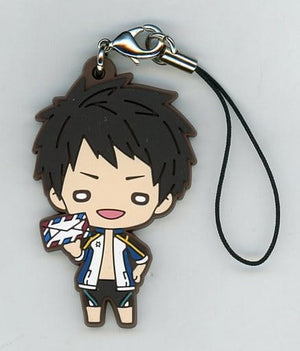 Yamazaki Sousuke Nitotan High Speed! Free! Starting Days Rubber Mascot Bunkyodo Ani Mega Limited Key Ring  [USED]