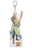 Gintoki Sakata Gintama Acrylic Keychain Big Dai Gintama Exhibition Tsuke ga Mawarumaeni Ketsu o Fuke Limited Key Ring [USED]