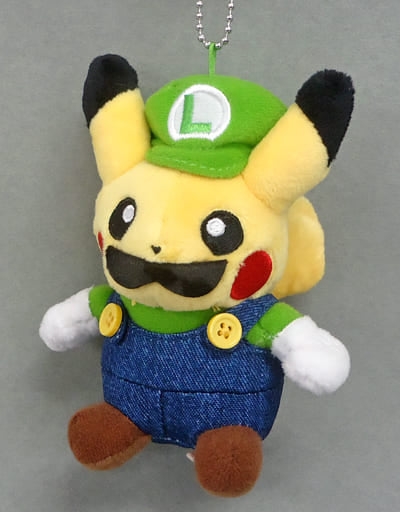 Luigi Pikachu Pokemon Mascot Pokemon Center Limited Key Ring [USED]