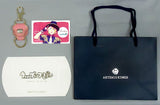 Kurusu Sho Color Leather Keychain Shopper Navy Artemis Classic x Uta no Prince sama Saotome Gakuen Purchasing Department in Shinjyuku Marui One 2013 Summer & Mail Order Limited Edition Key Ring  [USED]