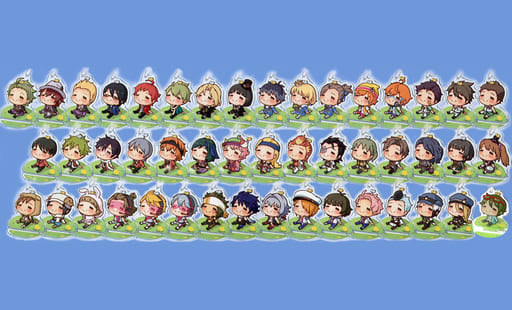 Kaoru Sakuraba, etc. THE iDOLM@STER SideM Ichiban Kuji Acrylic Stand with Key Chain Nimoji Series Poya Prize C All 47 Types Set Acrylic Stand [USED]