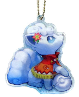 Alolan Vulpix Pokemon Acrylic Keychain Collection Pokemon Center Sapporo R Pokemon Center Limited Key Ring  [USED]