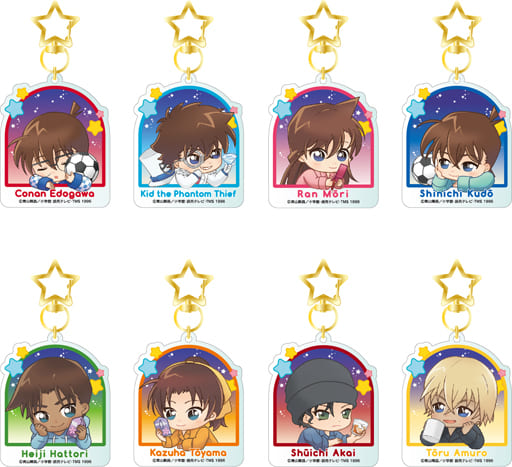 Conan Edogawa, etc. Detective Conan Hoshi ni Onegai Charm All 8 Types Set Charm [USED]