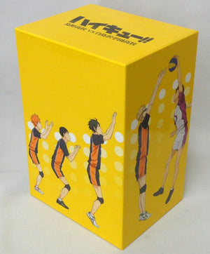 Hinata Shoyo etc Newly Drawn Whole Volume Stoage BOX Blu-ray/DVD Haikyu!! Karasuno vs Shiratorizawa Vol.1 - 3 Animate First Half Volume iLinked Purchase Bonus Storage BOX [USED]