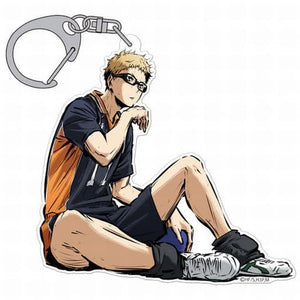 Kei Tsukishima Fighting Spirit for Victory Ver. Haikyu!! Season 3 Acrylic Key Chain Key Ring [USED]