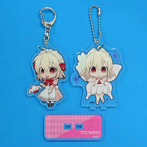 Takanashi Tsumugi Maneger ver. Acrylic Keychain & Sta Key Set Idolish7 x animatecafe Key Ring [USED]