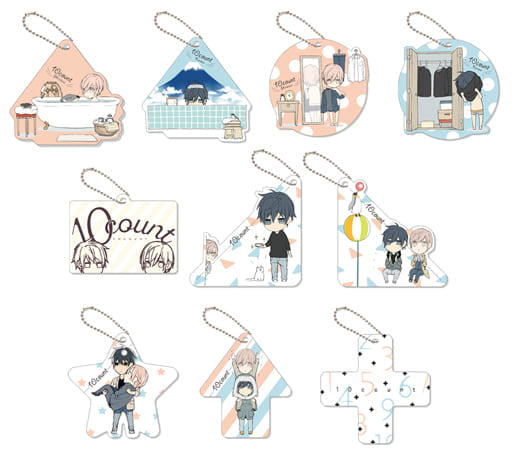Tadaomi Shirotani, etc. TEN COUNT Trading Mirror Charms All 10 Types Set Charm [USED]