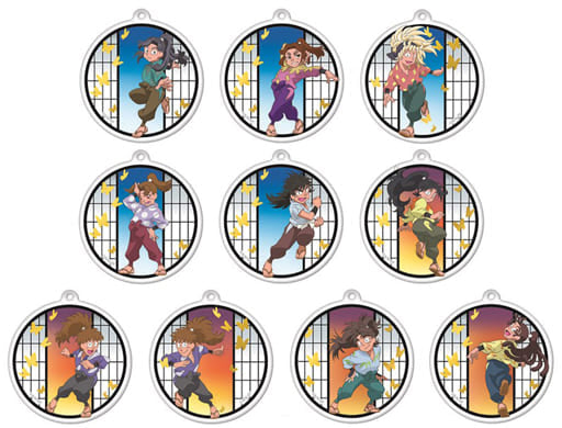 Kihachiro Ayabe, etc. Nintama Rantaro Glitter Acrylic Keychain Collection 2nd All 10 Types Set Key Ring [USED]