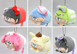 All 6Types Set Osomatsu-san x Sanrio Characters Mochitto Mascot Key Ring [USED]