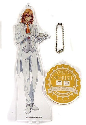 Ren Jinguji Uta no Prince Sama Maji LOVE Legend Star Stand Keychain animate cafe Limited Key Ring [USED]