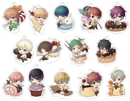 Yuta Hoshitani, etc. Star Myu Acrylic Keychain Collection with Stand All 14 Types Set Key Ring [USED]