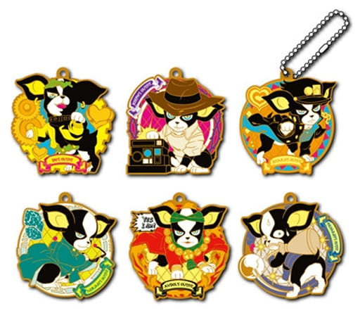 Iggy JoJo's Bizarre Adventure: Stardust Crusaders Rubber Mascot Iggy Bizarre Cosplay Gold.Ver All 6 Types Set Key Ring [USED]