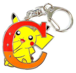 Pikachu Alphabet Keychain C Pokemon Pokemon Center Limited Key Ring  [USED]