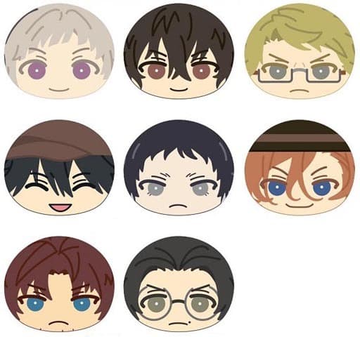 Osamu Dazai, etc. Bungo Stray Dogs Omanjuu Niginigi Mascot All 8 Types Set Key Ring [USED]