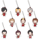 All 9 Types Set Nitotan Haikyu !! Nekoma High School Uniform Rubber Mascot Key Ring [USED]