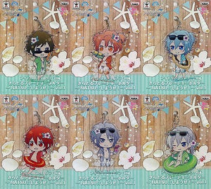 All 6 Types Set Kira Dol Plate Keychain NATSU Let's Go! Vol.1 Key Ring [USED]